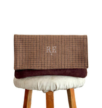 BINIALI CLUTCH - REMNANT BRITISH HOUNDSTOOTH & HAPPY HORSES - ONE-OF-A-KIND