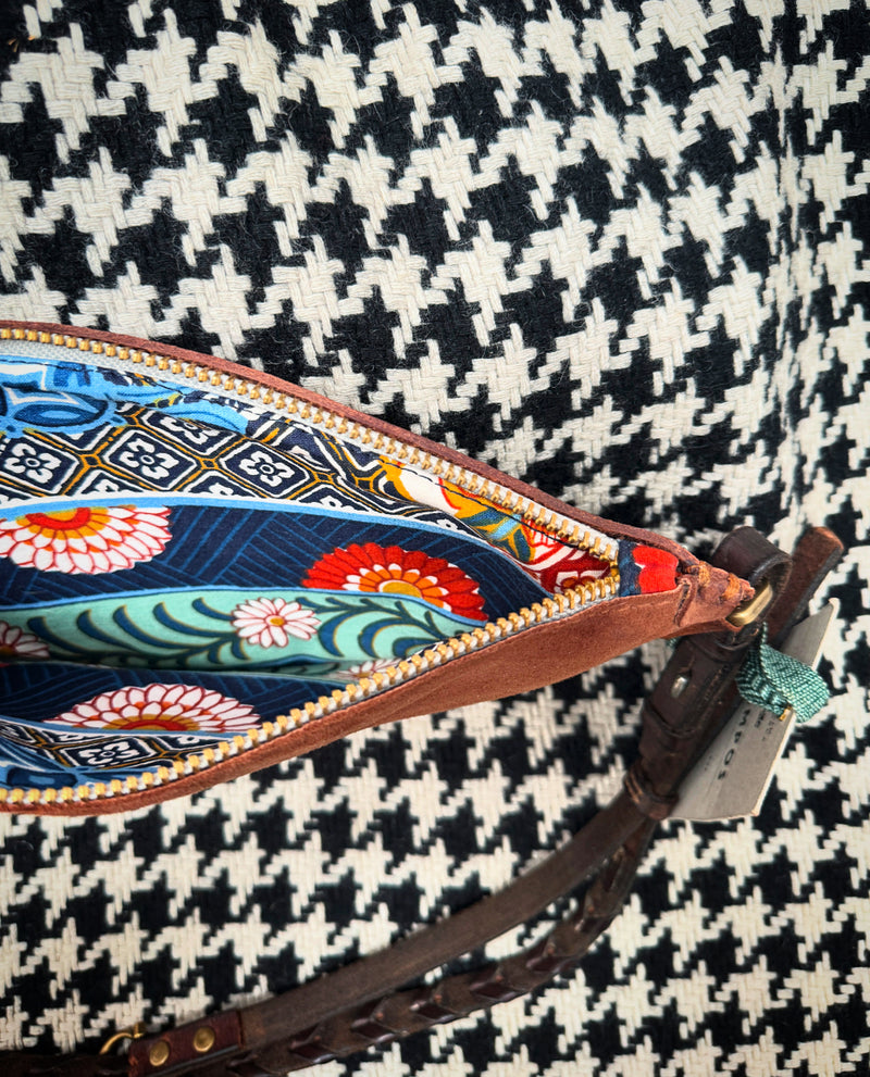 CAMPOS BELT BAG - BLUE & ORANGE AFRICAN COTTON