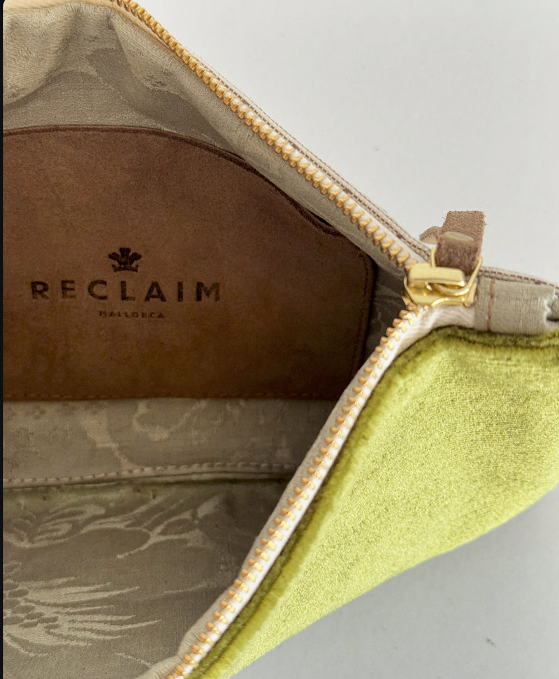 PETRA POUCH - VINTAGE CHARTREUSE VELVET ONE-OF-A-KIND