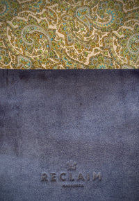 BINIALI CLUTCH - REMNANT BRITISH HOUNDSTOOTH & PAISLEY SATIN - ONE-OF-ONE.