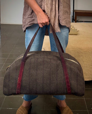 DEIA DUFFLE - REMNANT ITALIAN  TWEED - ONE-OF-A-KIND