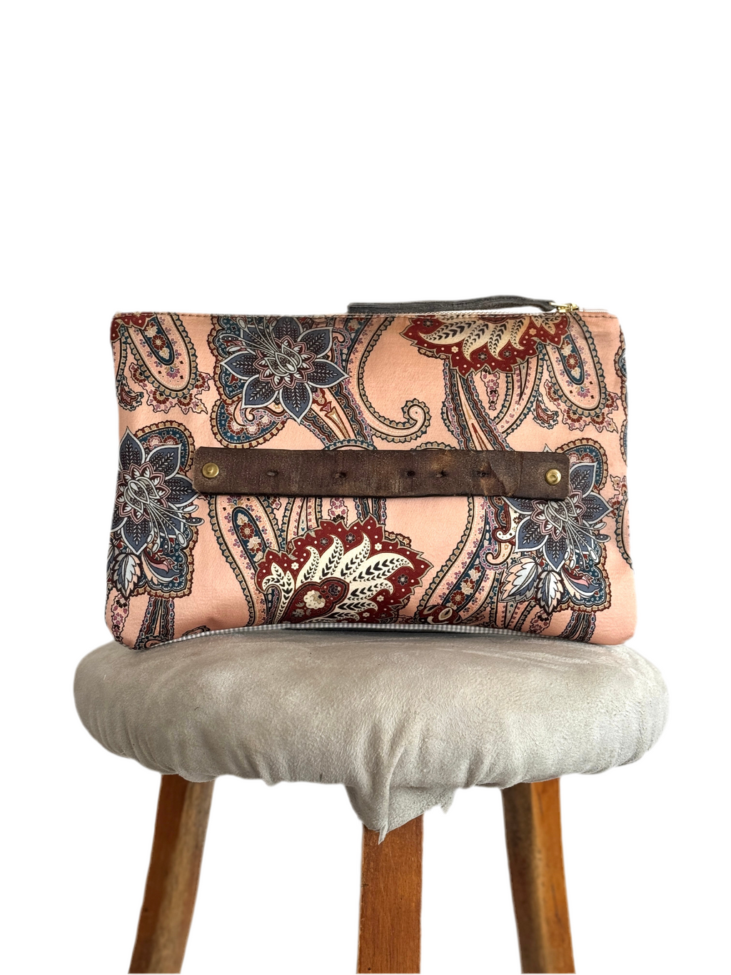 PETRA POUCH -  REMNANT PAISLEY SILK- ONE-OFF