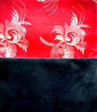 BINIALI CLUTCH - REMNANT WEAVE  & VINTAGE MATTRESS FABRIC - ONE-OF-ONE