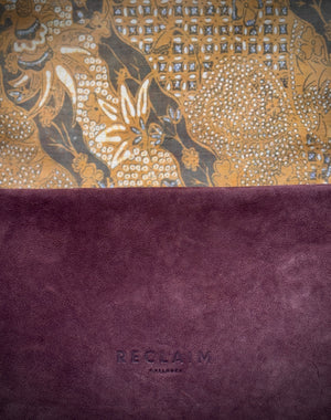 BINIALI CLUTCH - REMNANT BRITISH HOUNDSTOOTH & VINTAGE AFRICAN COTTON - ONE-OF-ONE