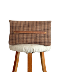 BINIALI CLUTCH - REMNANT BRITISH HOUNDSTOOTH & VINTAGE AFRICAN COTTON - ONE-OF-ONE.