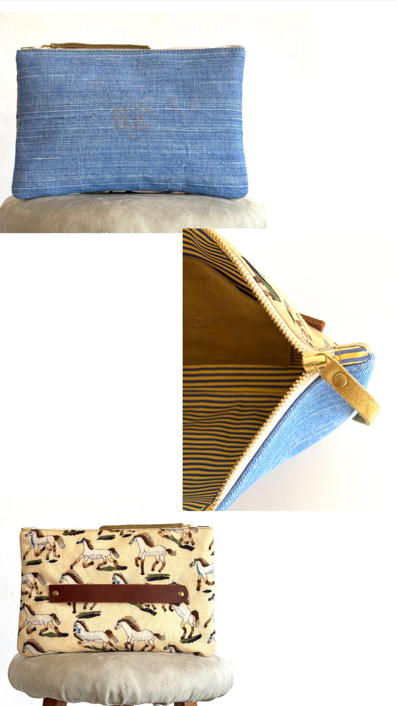 PETRA POUCH - VINTAGE  MALLORCAN LENGUA ONE-OFF