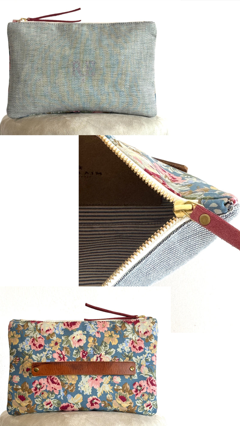 PETRA POUCH -  REMNANT FRENCH CANVAS- ONE-OFF