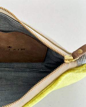 PETRA POUCH - VINTAGE CHARTREUSE VELVET ONE-OFF
