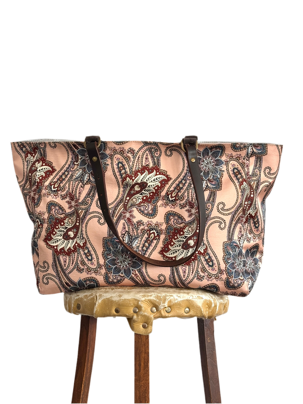 ORIENT TOTE - REMNANT PAISLEY SILK- ONE-OFF