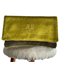 BINIALI  CLUTCH - VINTAGE CHARTREUSE VELVET ONE-OF-A-KIND
