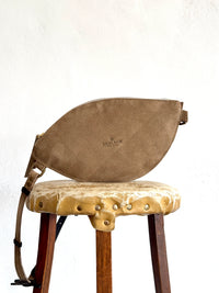 CAMPOS BELT BAG -BEIGE SUEDE HAPPY HORSES PRINT - ONE-OF-A-KIND