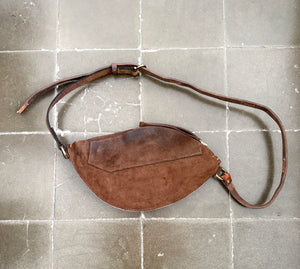 CAMPOS BELT BAG - VINTAGE SADDLE LEATHER & VINTAGE GREEN IVY PRINT - ONE OF ONE