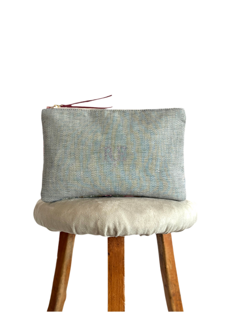 PETRA POUCH -  REMNANT FRENCH CANVAS- ONE-OFF