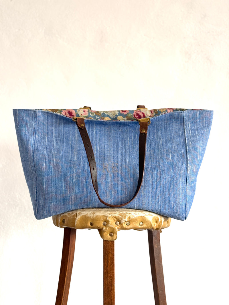ORIENT TOTE - ANTIQUE MALLORCAN LENGUA - ONE-OFF