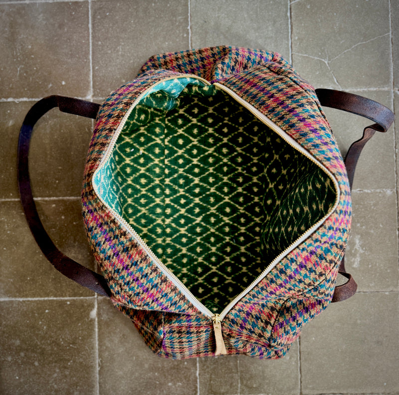 DEIA DUFFLE - REMNANT ITALIAN  TWEED - ONE-OF-A-KIND