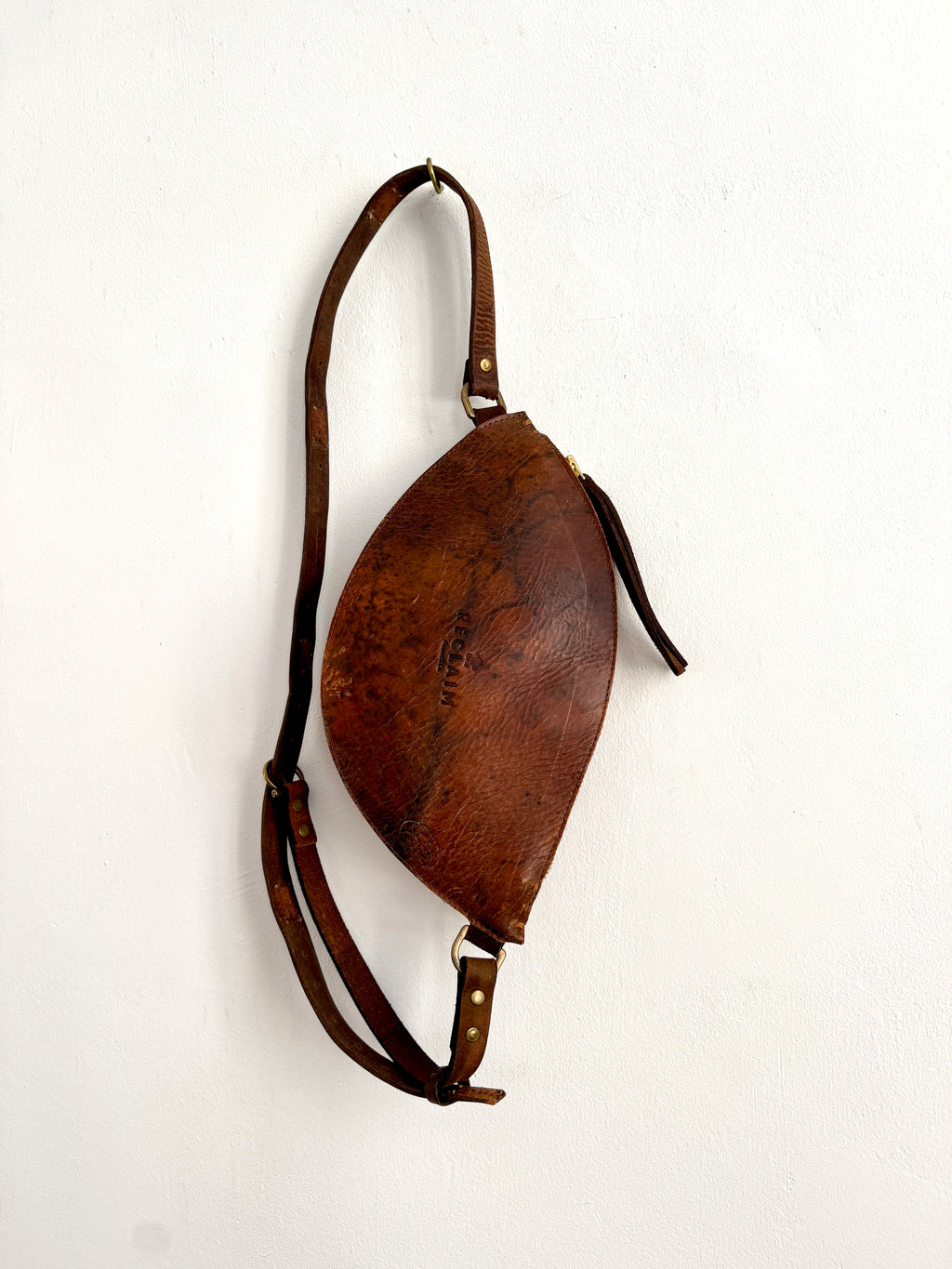 CAMPOS BELT BAG - VINTAGE SADDLE LEATHER & VINTAGE GREEN IVY PRINT - ONE OF ONE