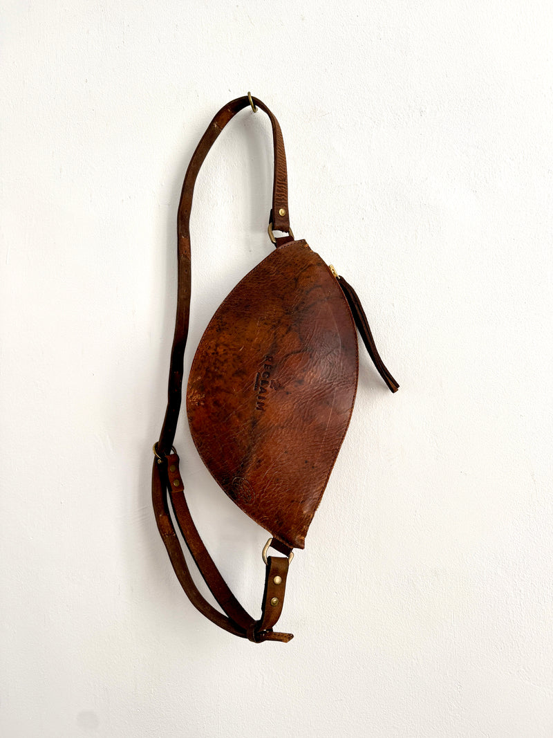CAMPOS BELT BAG - VINTAGE SADDLE LEATHER & VINTAGE GREEN IVY PRINT - ONE OF ONE