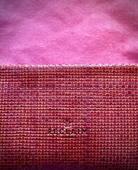 BINIALI CLUTCH - REMNANT MULTICOLOURED  WEAVE  & VINTAGE BRITISH  VELVET - ONE-OF-ONE