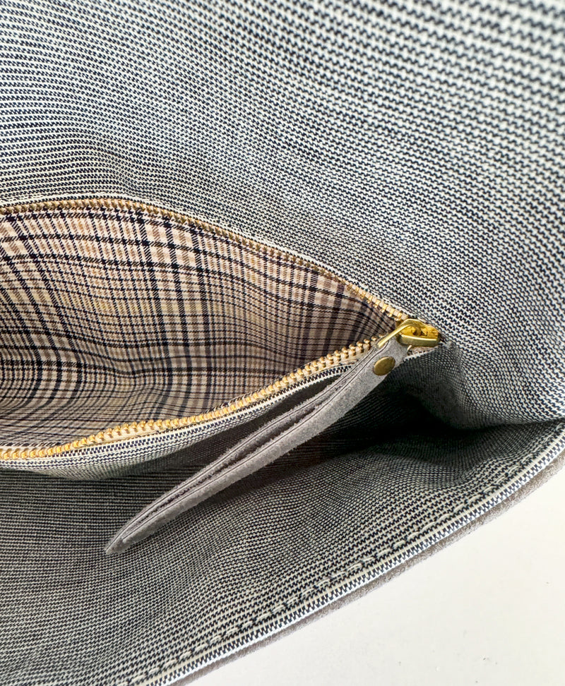 BINIALI  CLUTCH - VINTAGE CHARTREUSE VELVET ONE-OF-A-KIND