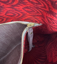 BINIALI CLUTCH - REMNANT ITALIAN HERRINGBONE TWEED & VINTAGE PATTERNED COTTON- ONE-OF-ONE