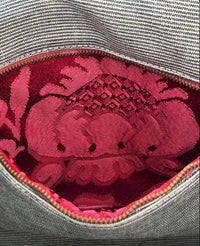 ORIENT TOTE - VINTAGE BURGUNDY VELVET ONE-OFF