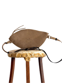CAMPOS BELT BAG -BEIGE SUEDE HAPPY HORSES PRINT - ONE-OF-A-KIND
