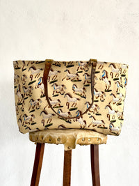 ORIENT TOTE - VINTAGE PINSTRIPE HERRINGBONE - ONE-OFF