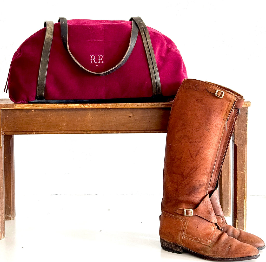 DEIA DUFFLE - VINTAGE MALLORCAN VELVET  - ONE-OF-A-KIND