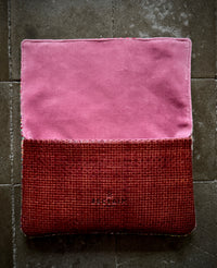 BINIALI CLUTCH - REMNANT MULTICOLOURED  WEAVE  & VINTAGE BRITISH  VELVET - ONE-OF-ONE