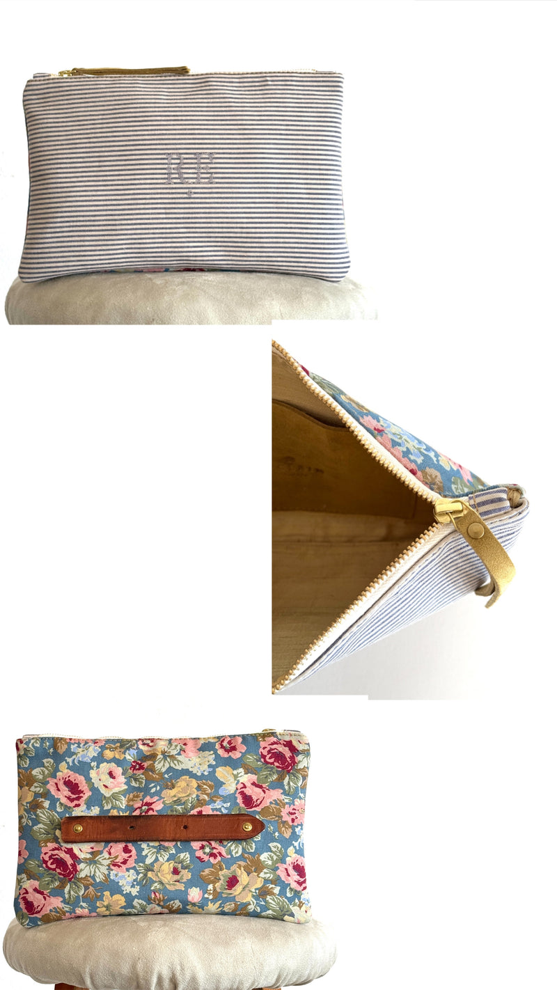 PETRA POUCH - STRIPED SEERSUCKER ONE-OFF