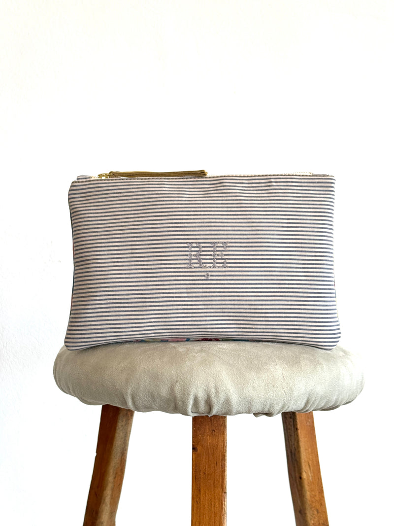 PETRA POUCH - STRIPED SEERSUCKER ONE-OFF