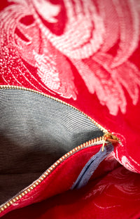 BINIALI CLUTCH - REMNANT WEAVE  & VINTAGE MATTRESS FABRIC - ONE-OF-ONE