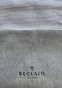 BINIALI CLUTCH - REMNANT HOUNDSTOOTH & VINTAGE SEERSUCKER PINSTRIPE - ONE-OF-ONE