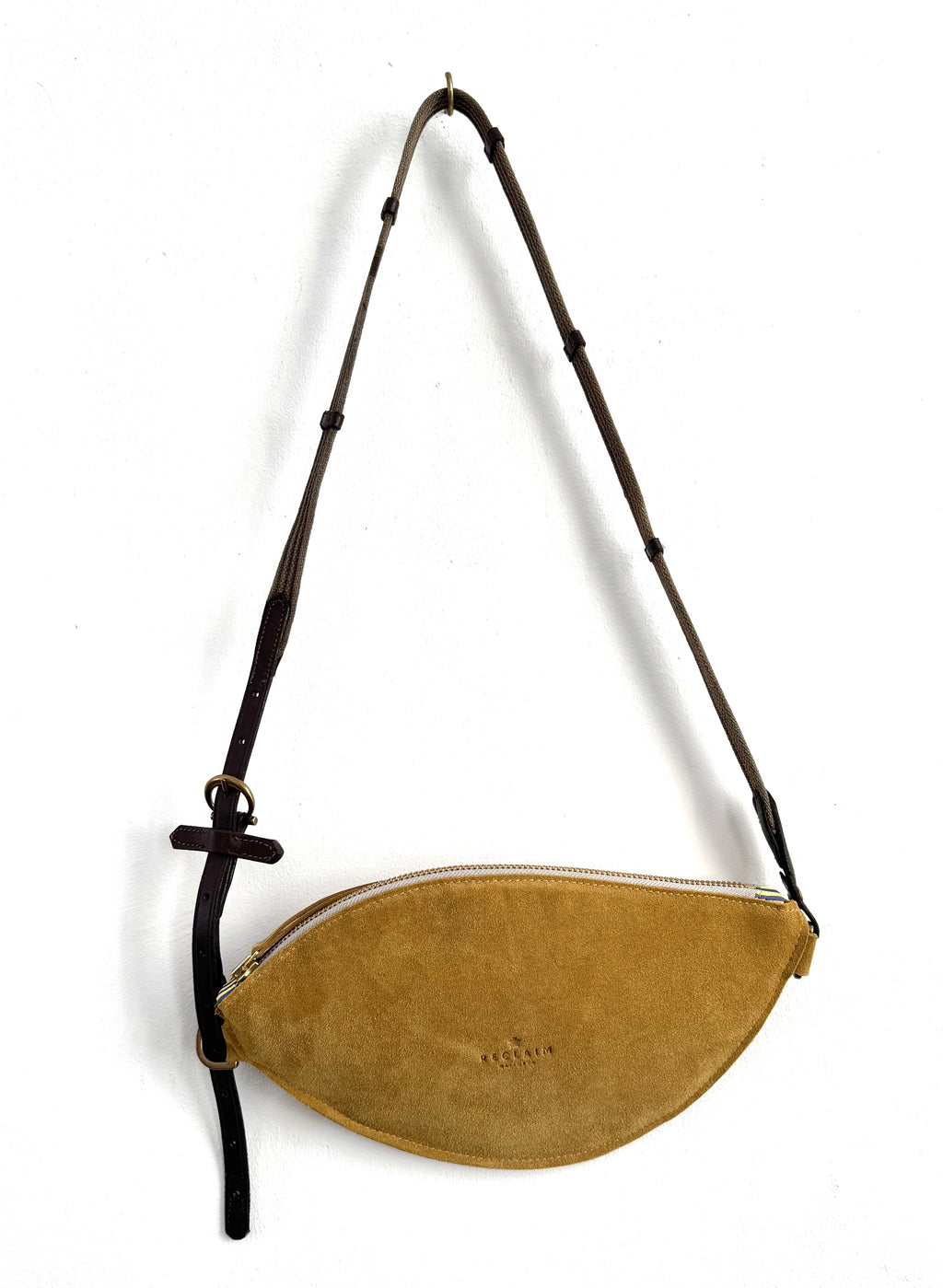 CAMPOS BELT BAG -OLIVE SUEDE HAPPY HORSES PRINT - ONE-OF-A-KIND