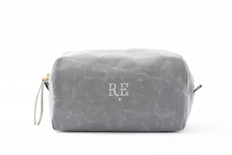 LIMITED EDITION GREY Recycled Waxed Canvas Wash Kit