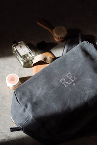 LIMITED EDITION GREY Recycled Waxed Canvas Wash Kit