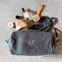 LIMITED EDITION GREY Recycled Waxed Canvas Wash Kit