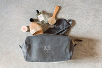 LIMITED EDITION GREY Recycled Waxed Canvas Wash Kit