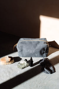 LIMITED EDITION GREY Recycled Waxed Canvas Wash Kit