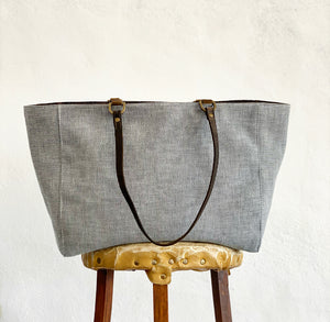 ORIENT TOTE- SURPLUS ITALIAN WOOL - ONE-OF-A-KIND