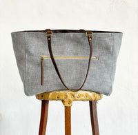 ORIENT TOTE- SURPLUS ITALIAN WOOL - ONE-OF-A-KIND